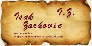 Isak Žarković vizit kartica
